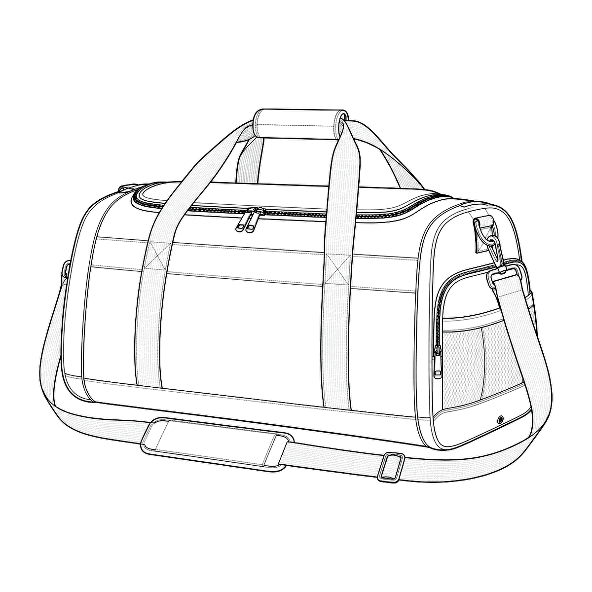 DOT team duffel white technical flat