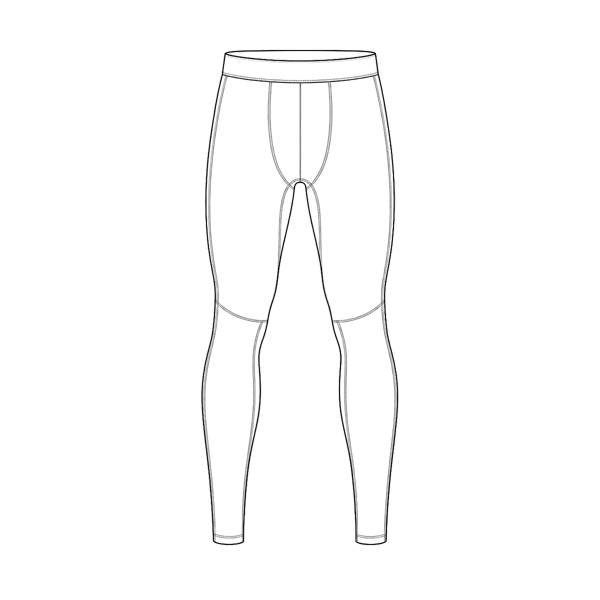 DOT compression tights white technical flat