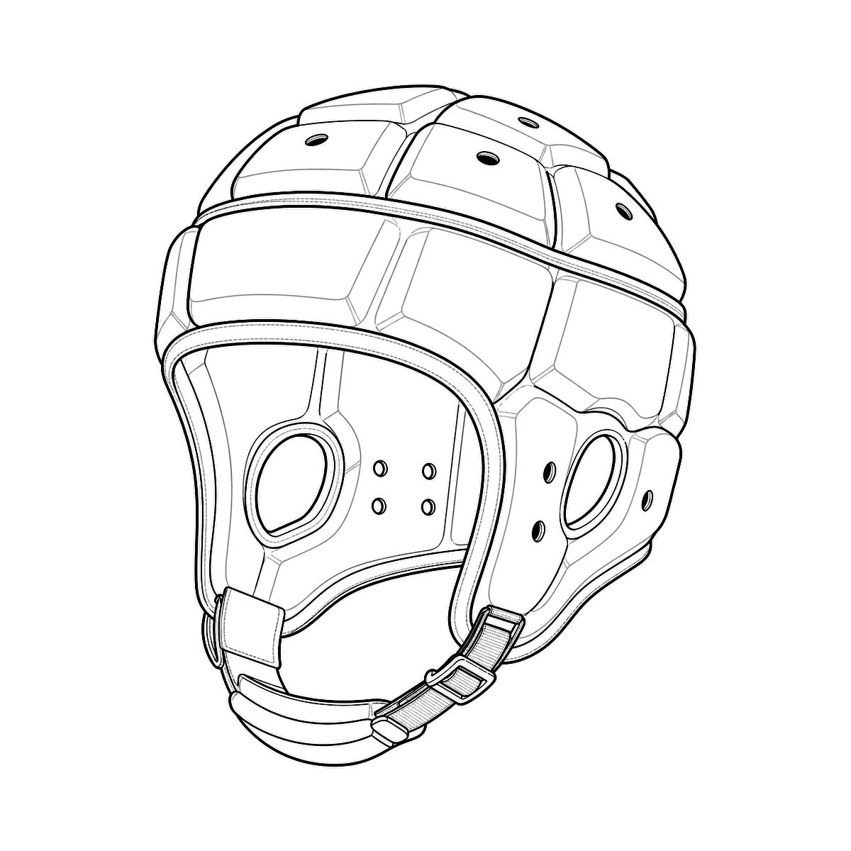 DOT soft-shell headgear white technical flat