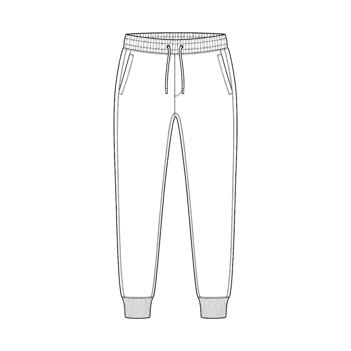 DOT travel joggers white technical flat