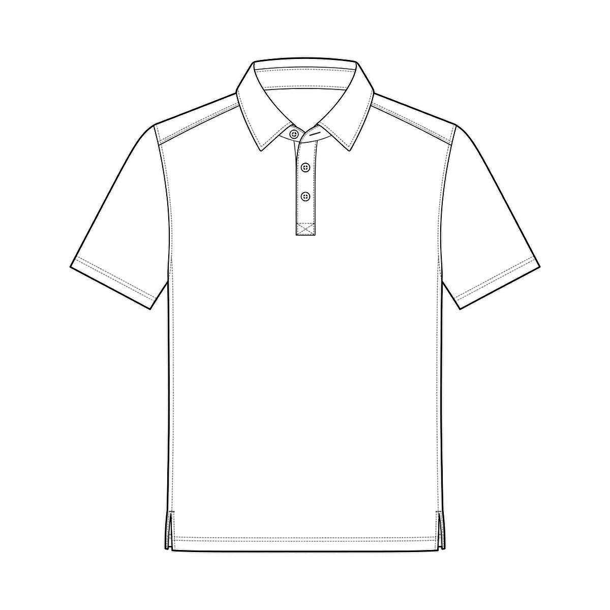 DOT coaches polo white technical flat