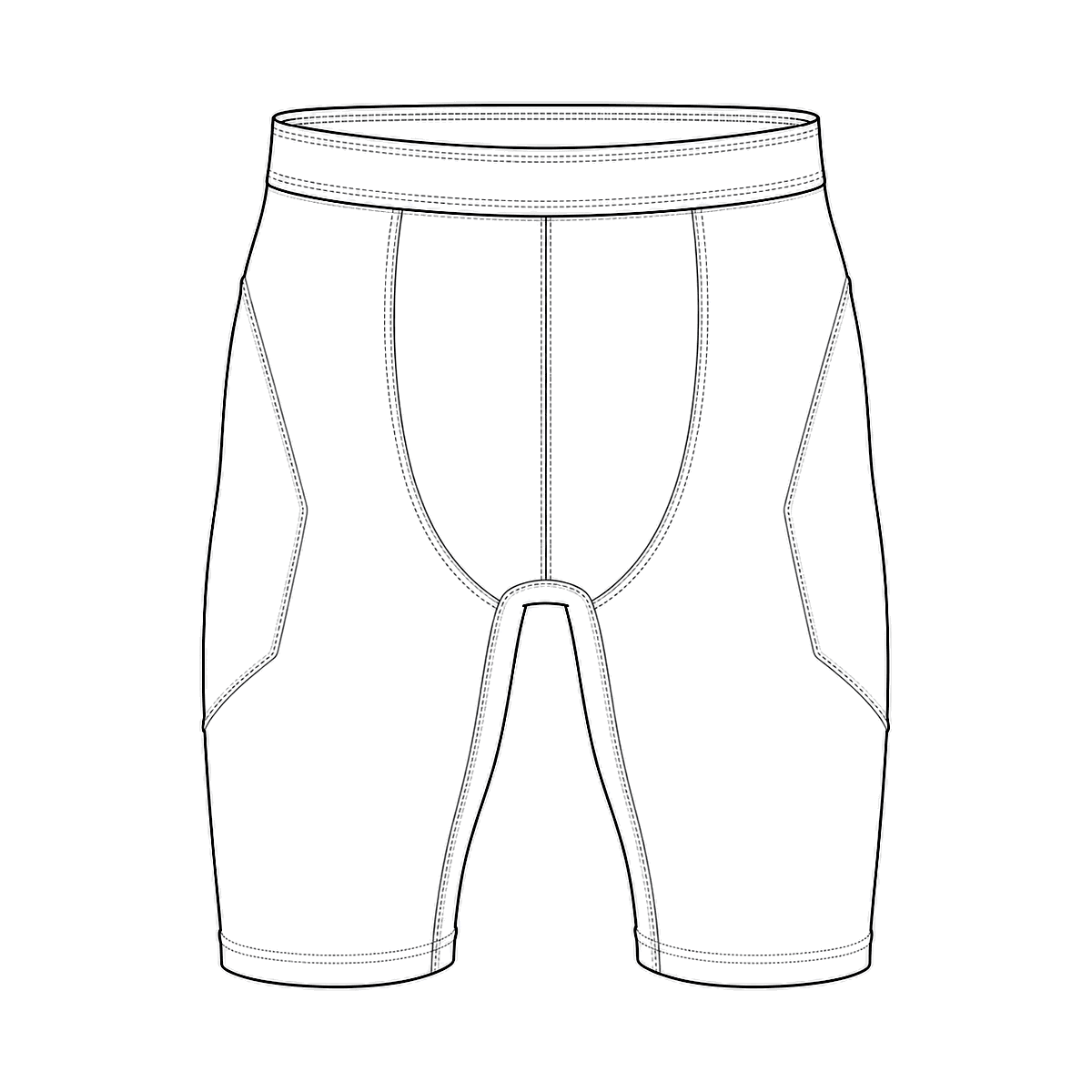DOT game shorts white technical flat